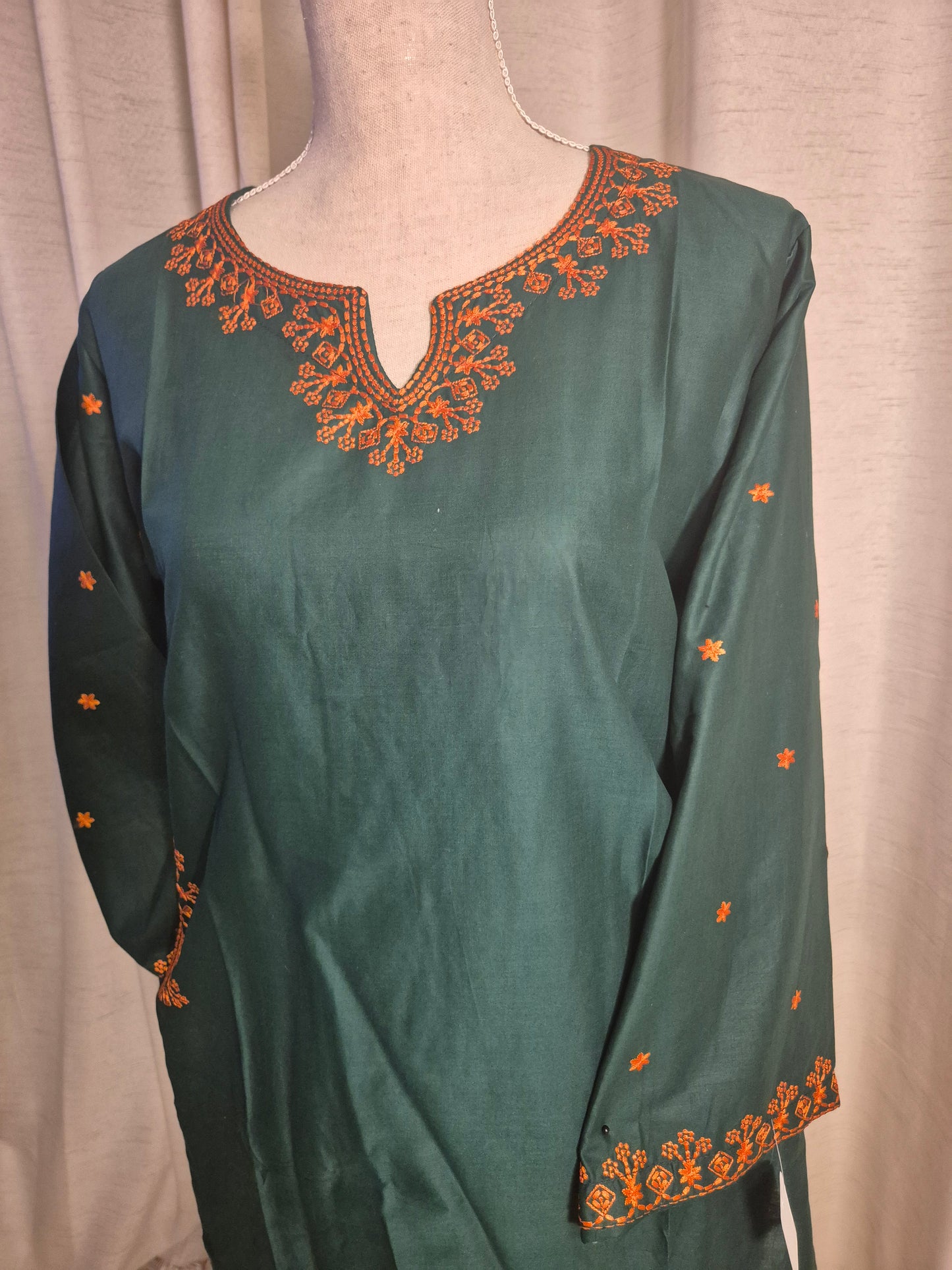 #046 - Embroidered Shirt and Trousers (2-Piece)