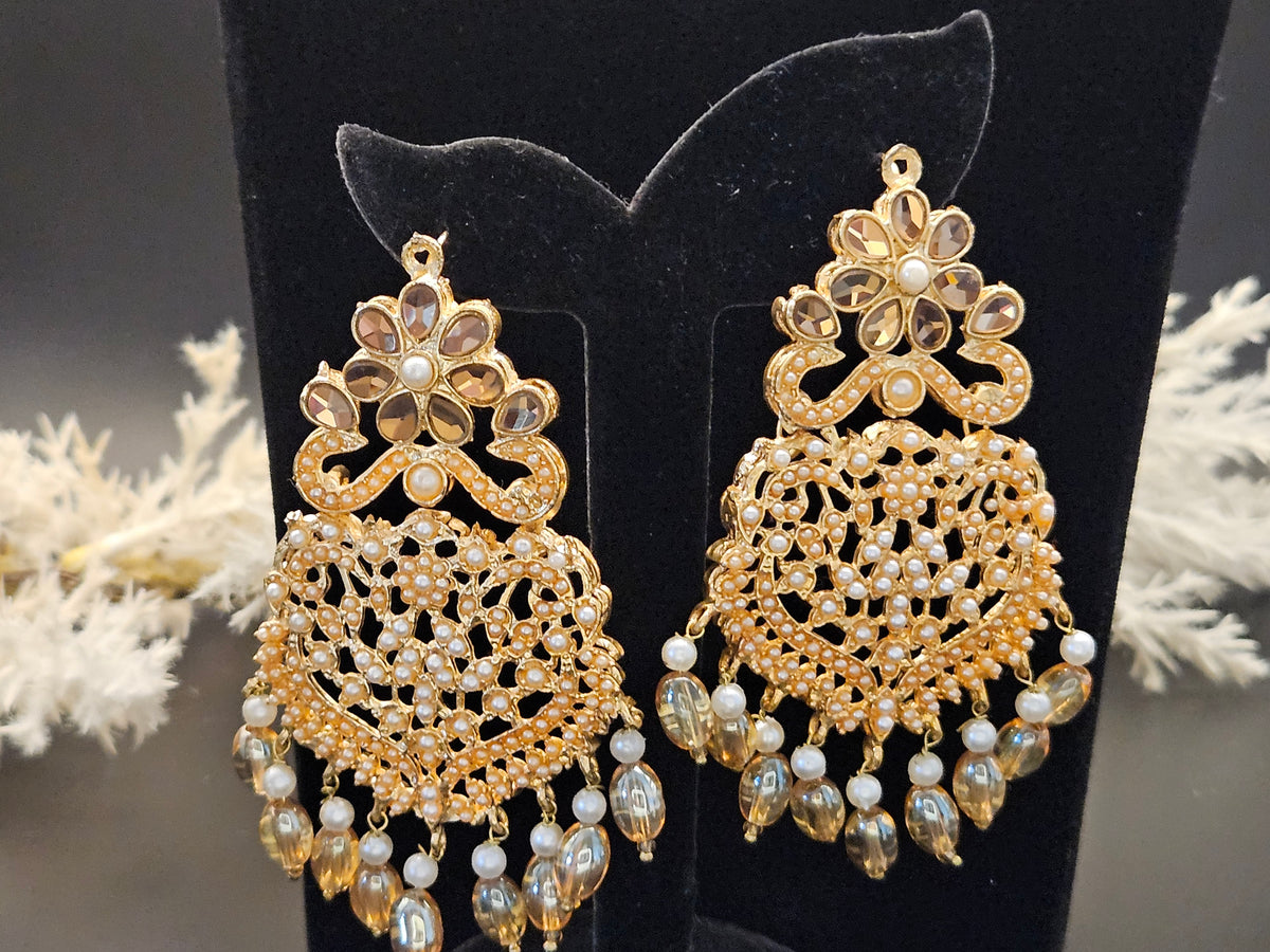 #00981 - Earrings with Forehead jewel (Bindiya)