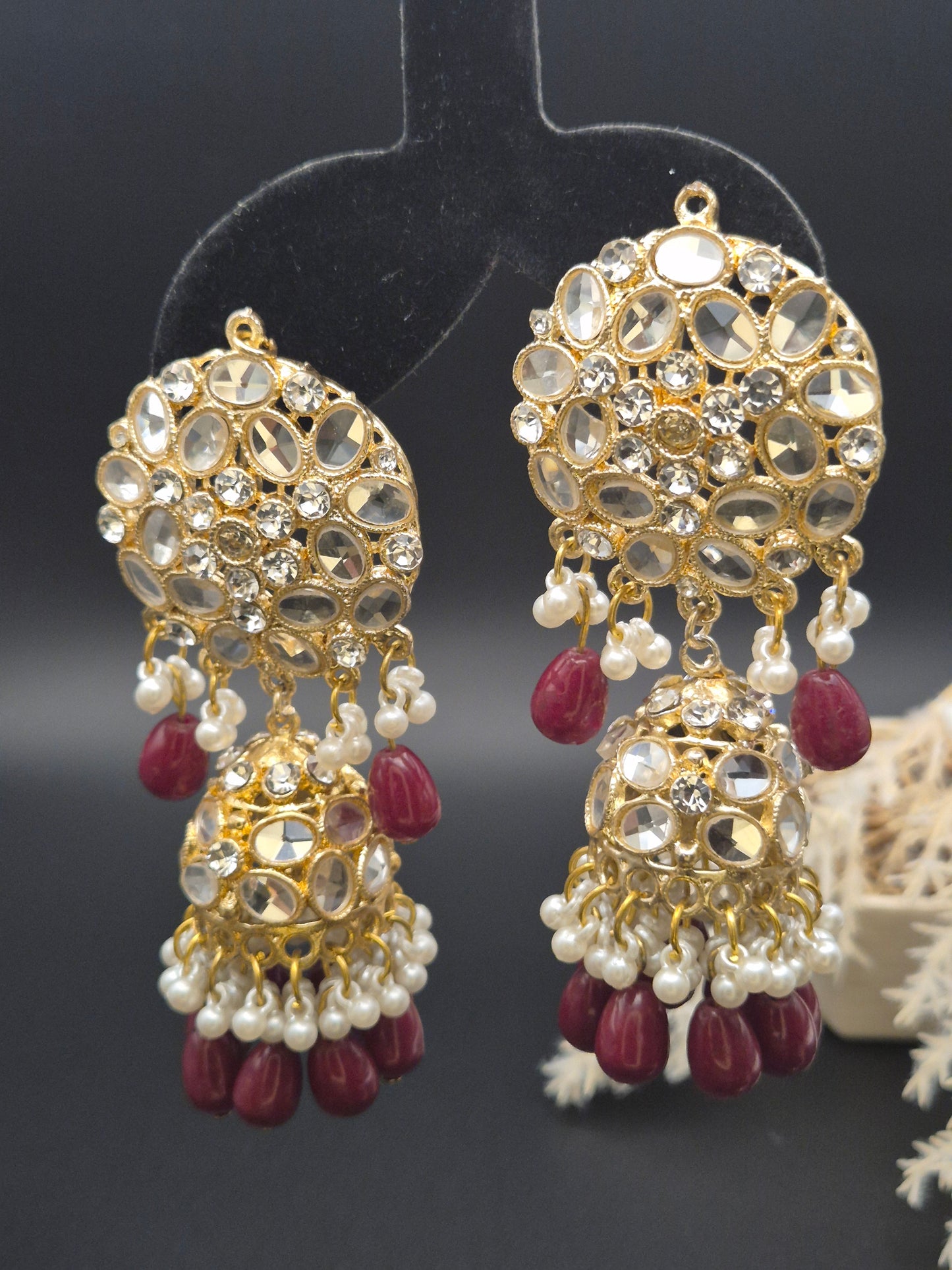 #0098 - Jhumke (earrings) with Bindiya
