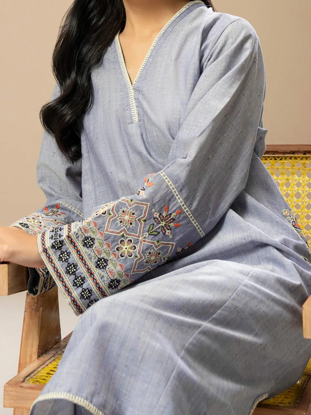 #043 - Yarn Dyed Embroidered Suit (2 Piece)