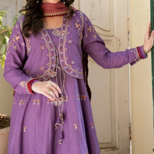 #0089 - Embroidered Frock with Vest & Dopatta (SALE)