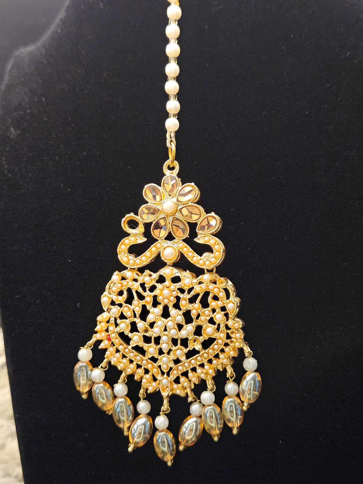 #00981 - Earrings with Forehead jewel (Bindiya)