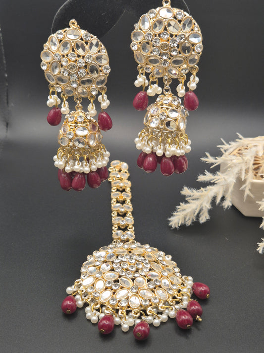 #0098 - Jhumke (earrings) with Bindiya
