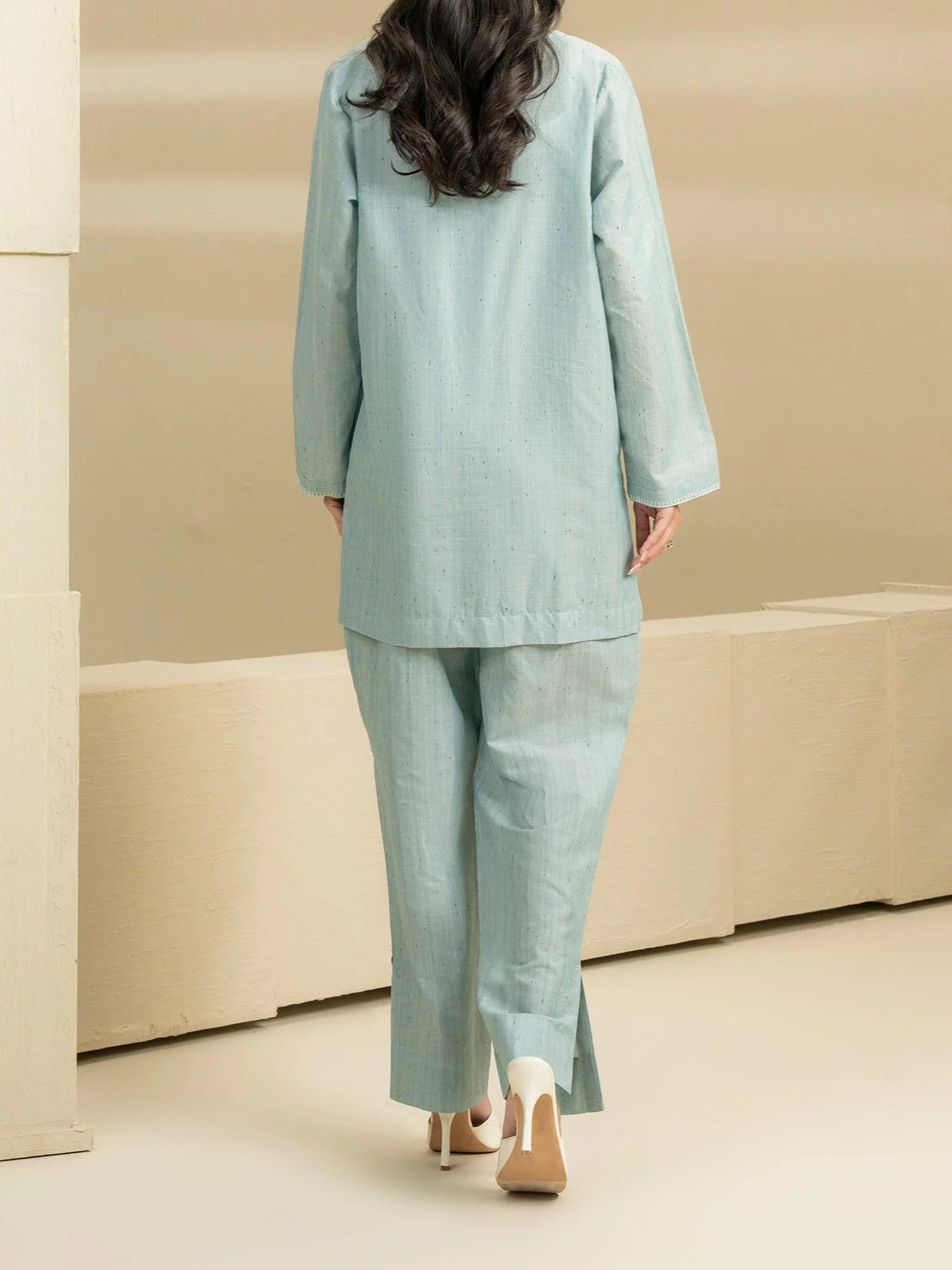 #008 - Yarn Dyed Co-ord Set-Embroidered (2 Piece)