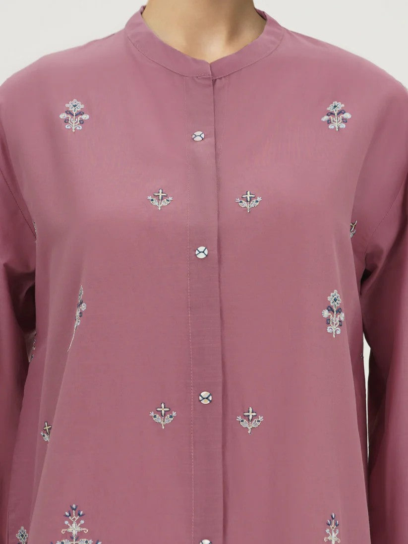 #030 - Cambric Slub  Embroidered Kurti (top)