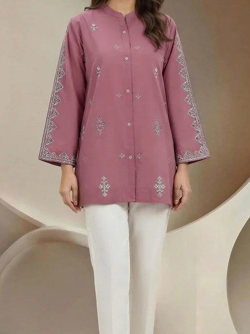 #030 - Cambric Slub  Embroidered Kurti (top)