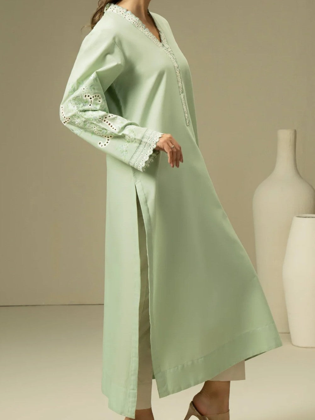#023 - Hand woven Shirt-Embroidered