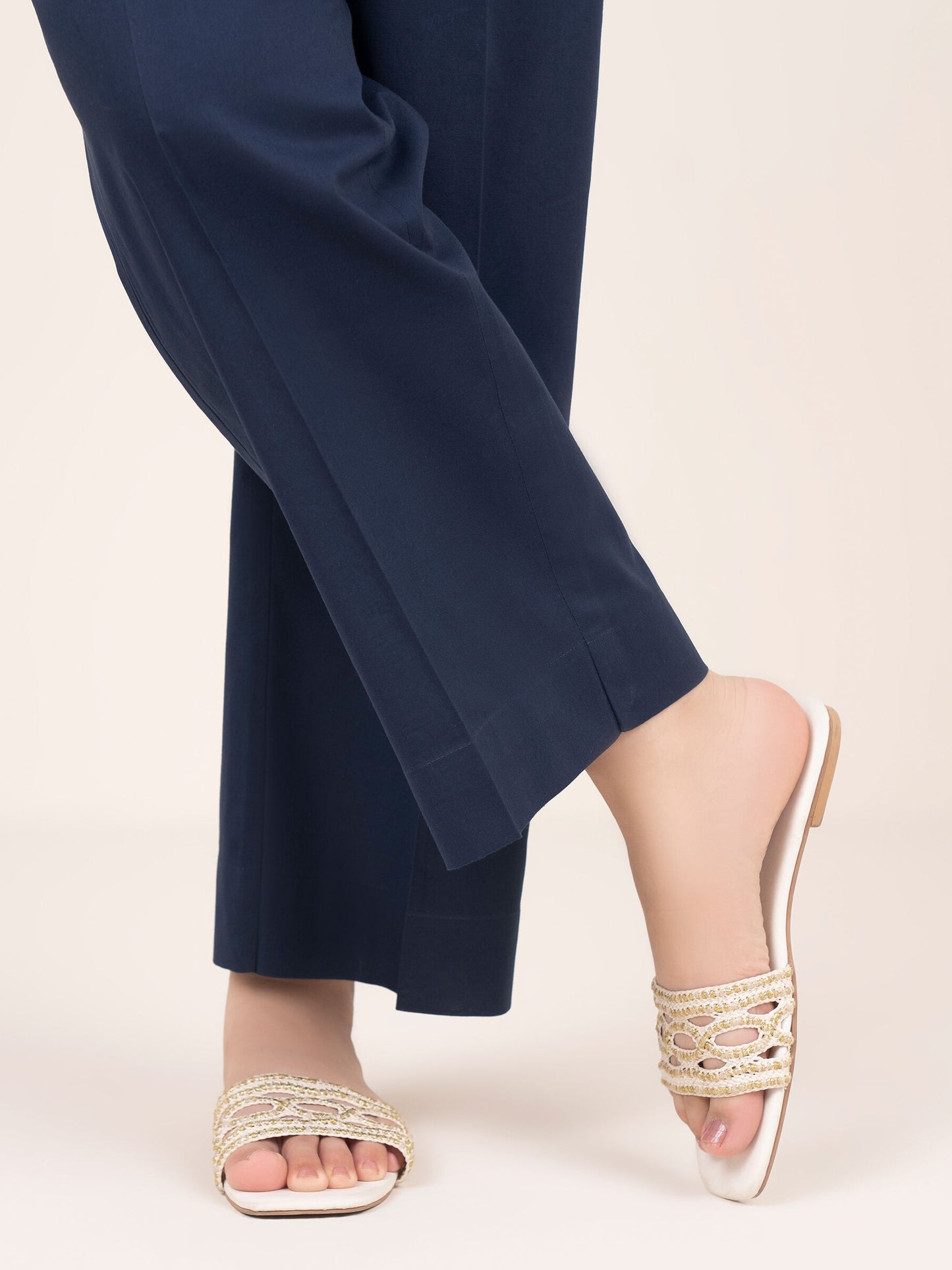 Solid Cambric Straight Pants