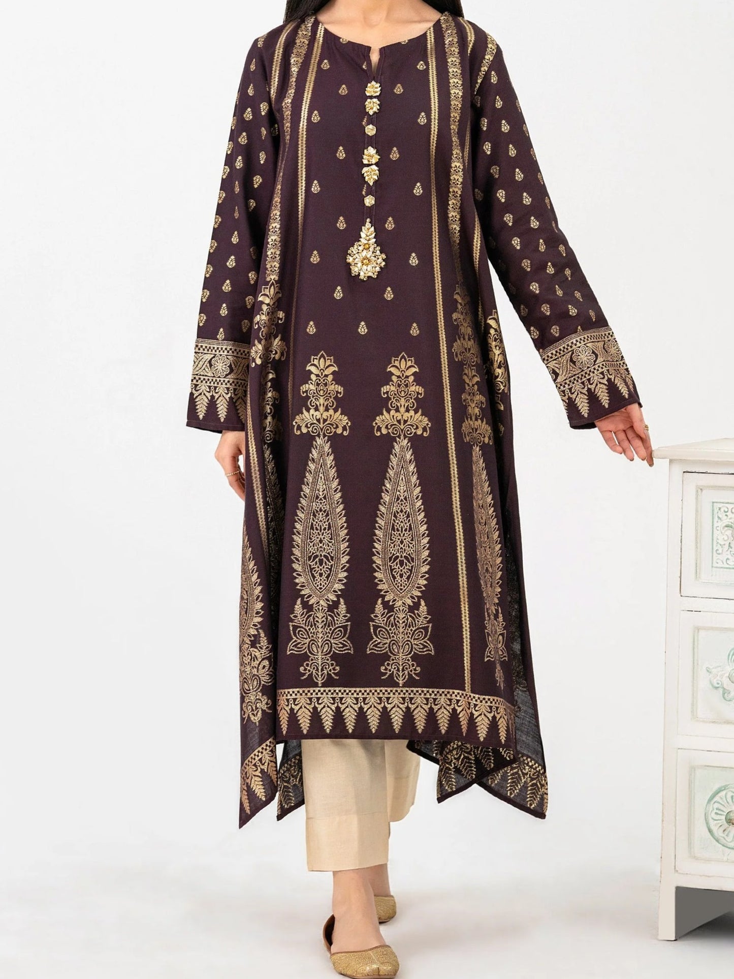 #018 - Jacquard Shirt-Embellished