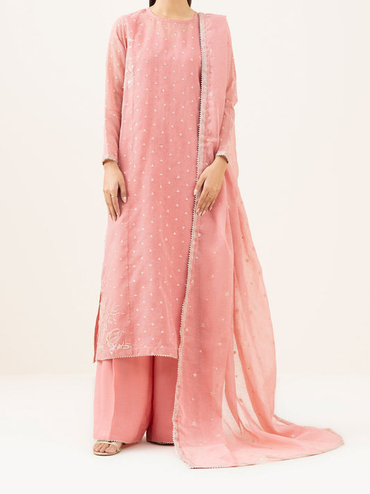 #0082 - Embroidered Karandi 3-Piece Suit (SALE)