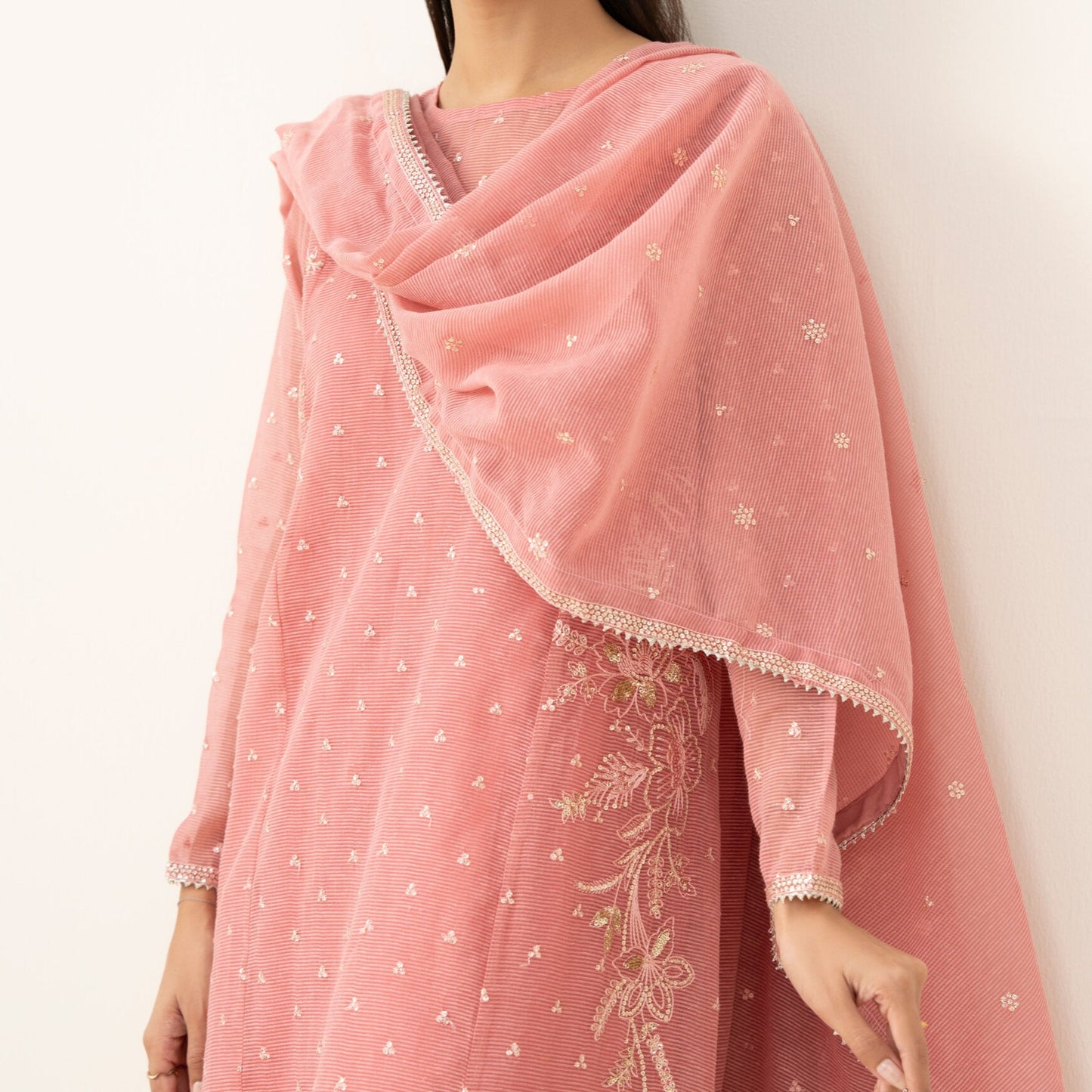 #0082 - Embroidered Karandi 3-Piece Suit (SALE)