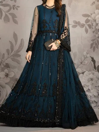 #0084 - Flared Maxi with Trousers & Dopatta (SALE)