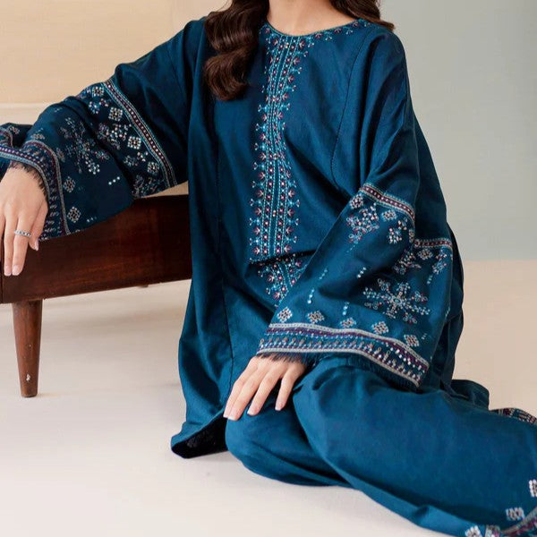 #012 - Pima lawn Embroidered Dress (2 Piece)