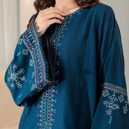 #012 - Pima lawn Embroidered Dress (2 Piece)